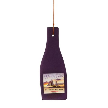 GIFT ESSENTIALS Purple Wine Bottle Glass Piece GEBLUEB1